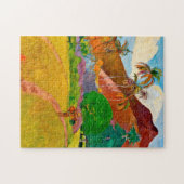 Paul Gauguin - Landschaft von Thahitian Puzzle (Horizontal)