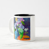 Paul Gauguin Leben noch mit Blumen und Idol Zweifarbige Tasse (Vorderseite Links)