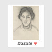 Paul Gauguin - Leiter einer tahitianischen Frau Aufkleber (Blatt)