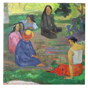 Paul Gauguin   Les Parau Parau (die Gossipers) Fliese
