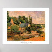 Paul Gauguin malt Washerwomen in Pont-Aven art Poster (Vorne)