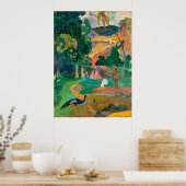 Paul Gauguin Matamoe, Landschaft mit Friedhöfen Poster (Küche)