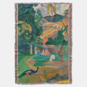 Paul Gauguin Matamoe Landschaft mit Peacocks Decke