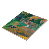 Paul Gauguin Matamoe Landschaft mit Peacocks Fliese (Seite)