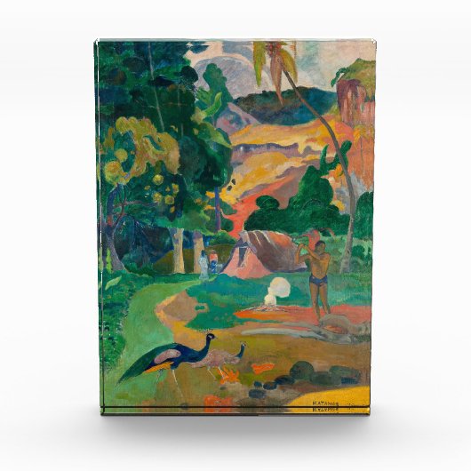 Paul Gauguin Matamoe Landschaft mit Peacocks Fotoblock (Vorderseite)