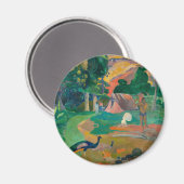 Paul Gauguin Matamoe Landschaft mit Peacocks Magnet (Vorderseite/Rückseite)