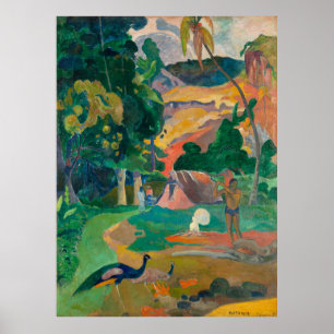 Paul Gauguin Matamoe Landschaft mit Peacocks Poster