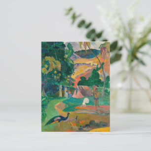 Paul Gauguin Matamoe Landschaft mit Peacocks Postkarte