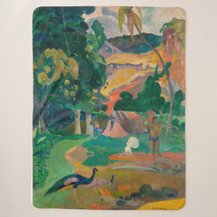 Paul Gauguin Matamoe Landschaft mit Peacocks Sherpadecke