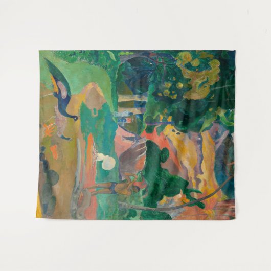 Paul Gauguin Matamoe Landschaft mit Peacocks Wandteppich (Vorderseite (Horizontal))