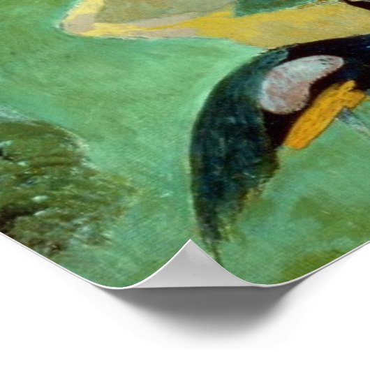 Paul Gauguin | Matamoe oder Landschaft mit Peacock Poster (Ecke)