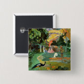 Paul Gauguin | Matamoe oder, Landschaft mit Pfaus Button (Vorne & Hinten)
