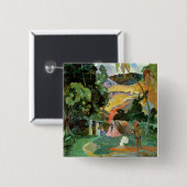 Paul Gauguin | Matamoe oder, Landschaft mit Pfaus Button (Vorne & Hinten)