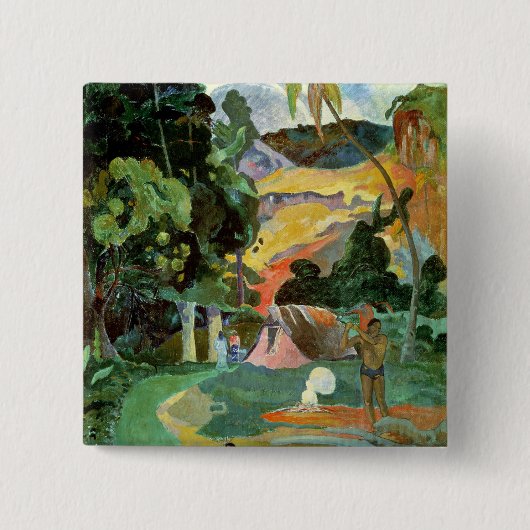 Paul Gauguin | Matamoe oder, Landschaft mit Pfaus Button (Vorderseite)