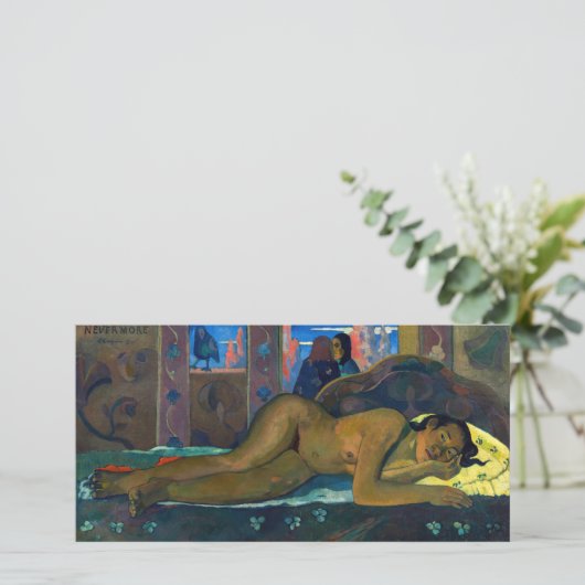 Paul Gauguin - Nevermore / O Taiti Dankeskarte (Stehend Vorderseite)