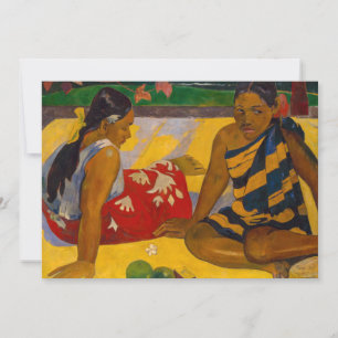 Paul Gauguin - Parau Api / Was gibt's Neues? Dankeskarte