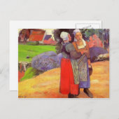 Paul Gauguin- Paysannes bretones Postkarte (Vorne/Hinten)