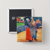Paul Gauguin - Paysannes Bretonnes Button (Vorne & Hinten)