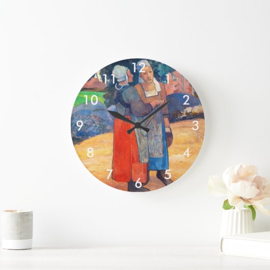 Paul Gauguin - Paysannes Bretonnes Große Wanduhr (Zuhause)