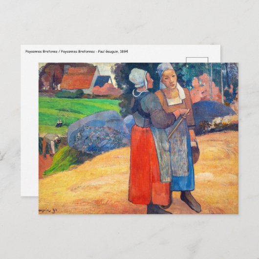 Paul Gauguin - Paysannes Bretonnes Postkarte (Vorne/Hinten)