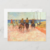 Paul Gauguin- Reiter am Strand Postkarte (Vorne/Hinten)
