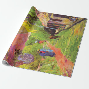 Paul Gauguin Road in Tahiti Vintage Kunstkunst Geschenkpapier