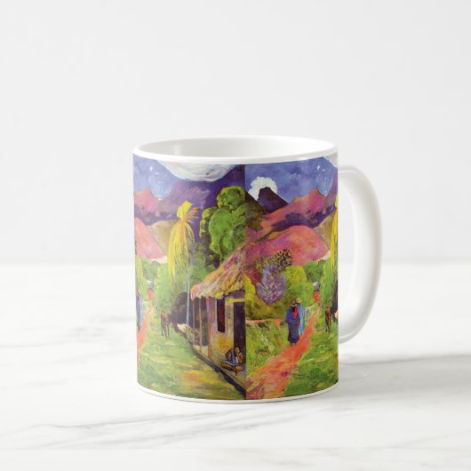 Paul Gauguin Road in Tahiti Vintage Kunstkunst Kaffeetasse (VorderseiteRechts)