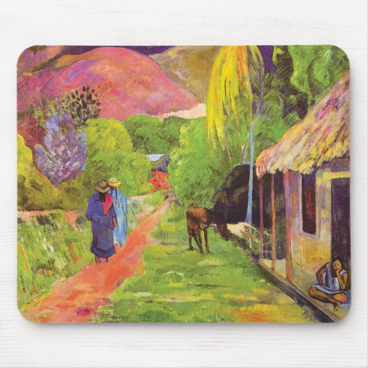 Paul Gauguin Road in Tahiti Vintage Kunstkunst Mousepad (Vorne)
