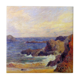 Paul Gauguin - Rocky Coast Fine Art Gemälde Fliese