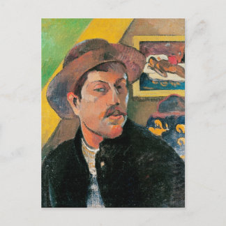 Paul Gauguin | Selbstportrait in einem Hut, 1893-9 Postkarte