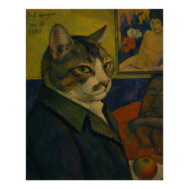 Paul Gauguin Selbstporträt Bd. 2 als Katze Poster