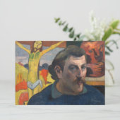 Paul Gauguin - Selbstporträt mit Gelbchrist Dankeskarte (Stehend Vorderseite)