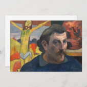 Paul Gauguin - Selbstporträt mit Gelbchrist Dankeskarte (Vorne/Hinten)