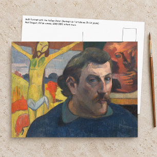Paul Gauguin - Selbstporträt mit Gelbem Christus Postkarte