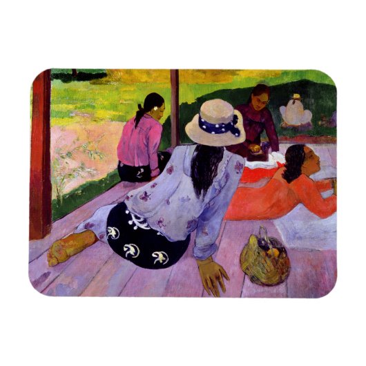 Paul Gauguin | Siesta, 1891-2 (Erdöl auf Leinwand) Magnet (Horizontal)