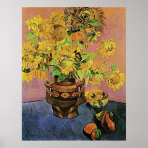 Paul Gauguin Sonnenblumen und Mangos Poster