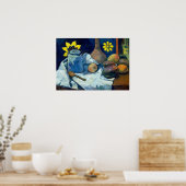 Paul Gauguin Still Life mit Teekanne und Obst Poster (Küche)