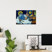 Paul Gauguin Still Life mit Teekanne und Obst Poster (Heimbüro)