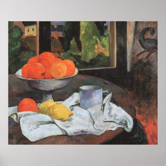 Paul Gauguin Stillleben mit Obstschale Poster (Vorne)