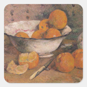 Paul Gauguin   Stillleben mit Orangen, 1881 Quadratischer Aufkleber