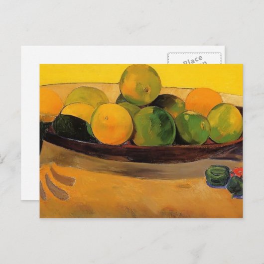 Paul Gauguin - Stillleben mit tahitianischen Orang Postkarte (Vorne/Hinten)