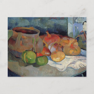 Paul Gauguin - Stillleben mit Zwiebeln, Rüben Postkarte