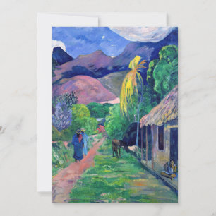 Paul Gauguin - Straße in Tahiti Einladung