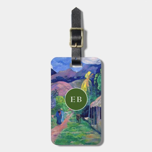 Paul Gauguin - Straße in Tahiti Gepäckanhänger (Vorderseite vertikal)