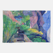 Paul Gauguin - Straße in Tahiti Geschirrtuch (Horizontal)