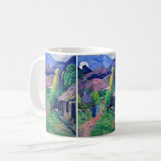 Paul Gauguin - Straße in Tahiti Kaffeetasse (Vorderseite Links)