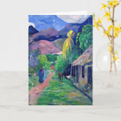 Paul Gauguin - Straße in Tahiti Karte (Gelbe Blume)