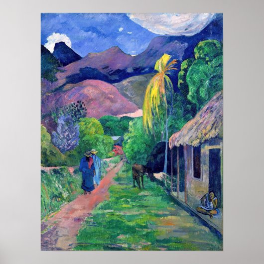 Paul Gauguin - Straße in Tahiti Poster (Vorne)
