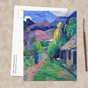 Paul Gauguin - Straße in Tahiti Postkarte