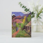 Paul Gauguin - Straße in Tahiti Postkarte (Stehend Vorderseite)